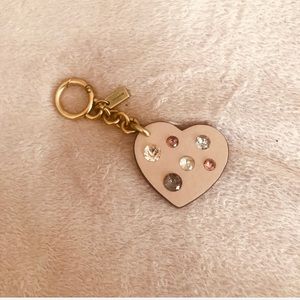 limited ed coach heart shaped keychain